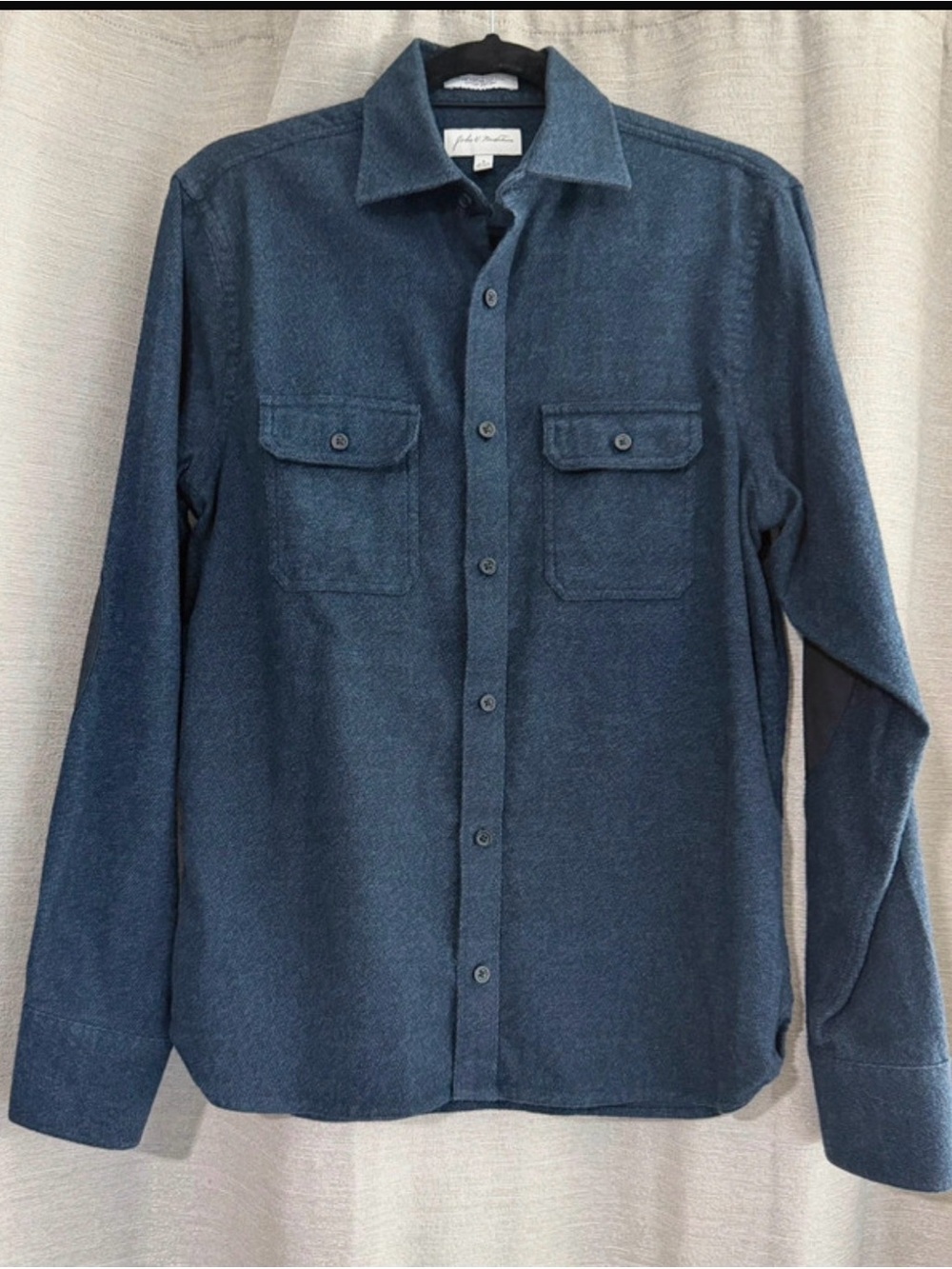 John W. Nordstrom Navy Blue Casual Button-Down Shirt